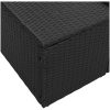 2-sits trädgårdsoffa med kuddar Svart Poly Rottning vidaXL 184 x 62 x 85 cm – miniatyr 7