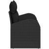 2-sits trädgårdsoffa med svarta kuddar i poly rattan vidaXL 124 x 62 x 85 cm – miniatyr 6