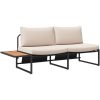 2-sits trädgårdsoffa med taupe-kuddar vidaXL 200,5 x 70 x 85,5 cm – miniatyr 2