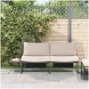 2-sits trädgårdsoffa med taupe-kuddar vidaXL 200,5 x 70 x 85,5 cm – miniatyr 4