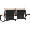 2-sits trädgårdsoffa med taupe-kuddar vidaXL 200,5 x 70 x 85,5 cm – miniatyr 5