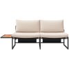 2-sits trädgårdsoffa med taupe-kuddar vidaXL 200,5 x 70 x 85,5 cm – miniatyr 6