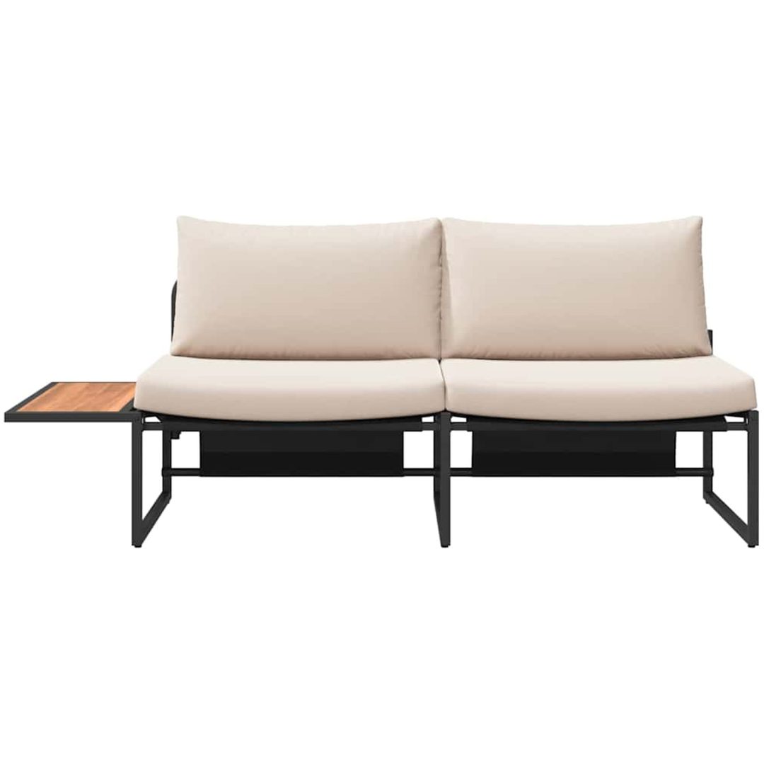 2-sits trädgårdsoffa med taupe-kuddar vidaXL 200,5 x 70 x 85,5 cm – bild 6
