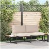 2-sits trädgårdsoffa med taupe-kuddar vidaXL 200,5 x 70 x 85,5 cm – miniatyr 1