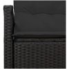 2-Sits Trädgårdssoffa med Förvaring & Kuddar Svart Poly Rattan vidaXL 120 x 62 x 69 cm – miniatyr 8
