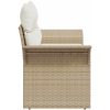 2-sits trädgårdssoffa med förvaring och kuddar Beige Poly Rottning vidaXL 141 x 61,5 x 69 cm – miniatyr 6