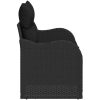 2-Sits Trädgårdssoffa med Förvaring och Kuddar Svart Poly Rattan vidaXL 121 x 62 x 69 cm – miniatyr 5