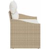 2-sits trädgårdssoffa med kuddar beige polyrottning vidaXL 123 x 62 x 69 cm – miniatyr 6