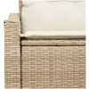 2-sits trädgårdssoffa med kuddar beige polyrottning vidaXL 123 x 62 x 69 cm – miniatyr 7