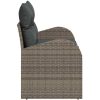 2-sits trädgårdssoffa med kuddar Grå Poly Rattan vidaXL 124 x 62 x 69 cm – miniatyr 6