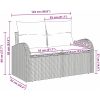 2-sits trädgårdssoffa med kuddar Grå Poly Rattan vidaXL 124 x 62 x 69 cm – miniatyr 8