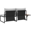2-sits trädgårdssoffa med ljusgrå kuddar vidaXL 200,5 x 70 x 85,5 cm – miniatyr 5