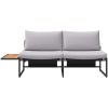 2-sits trädgårdssoffa med ljusgrå kuddar vidaXL 200,5 x 70 x 85,5 cm – miniatyr 6