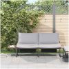 2-sits trädgårdssoffa med ljusgrå kuddar vidaXL 200,5 x 70 x 85,5 cm – miniatyr 1