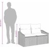 2-Sits Utemöbel med Kuddar Brun Poly Rattan vidaXL 123 x 62 x 69 cm – miniatyr 7