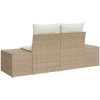 2-sits utomhussoffa med förvaring och kuddar Beige Poly Rattan vidaXL 184 x 62 x 85 cm – miniatyr 3