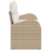 2-sitsig trädgårdsoffa med kuddar beige polyrotting vidaXL 124 x 62 x 69 cm – miniatyr 6