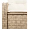 2-sitsig trädgårdsoffa med kuddar beige polyrotting vidaXL 124 x 62 x 69 cm – miniatyr 7