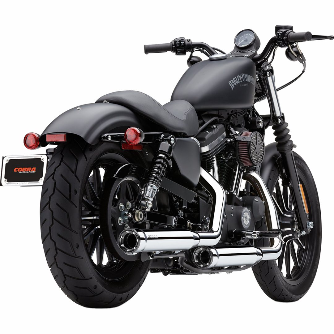 2 SLIP-ON Race Pro 3 Tum COBRA Chrome