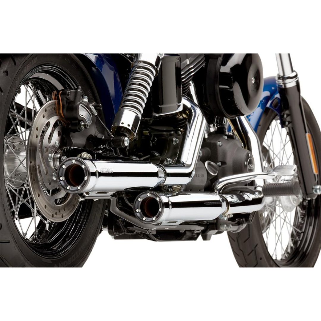 2 SLIP-ON Race Pro 3 Tum COBRA Chrome