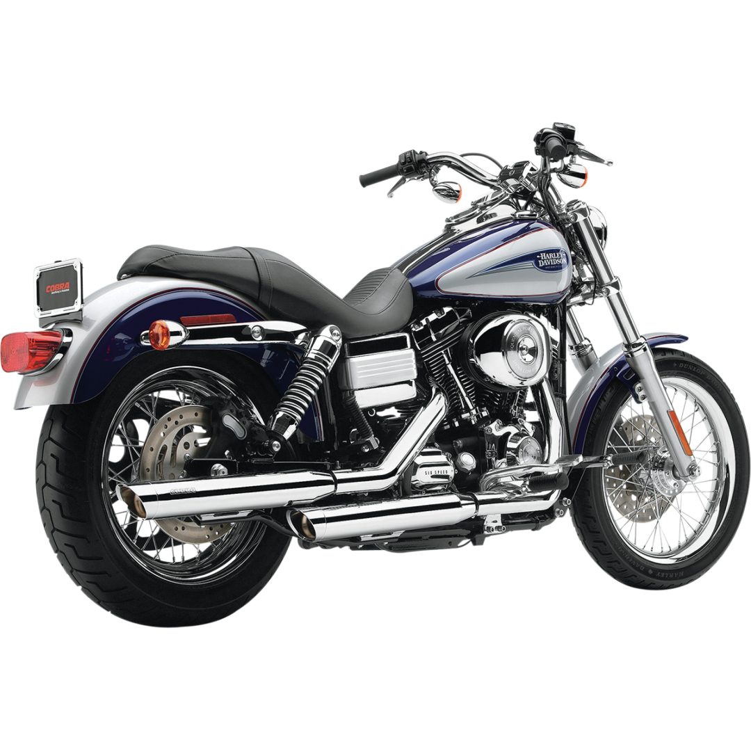 2 SLIP-ON Rund 3 Tum COBRA Slash Cut / Chrome – bild 2