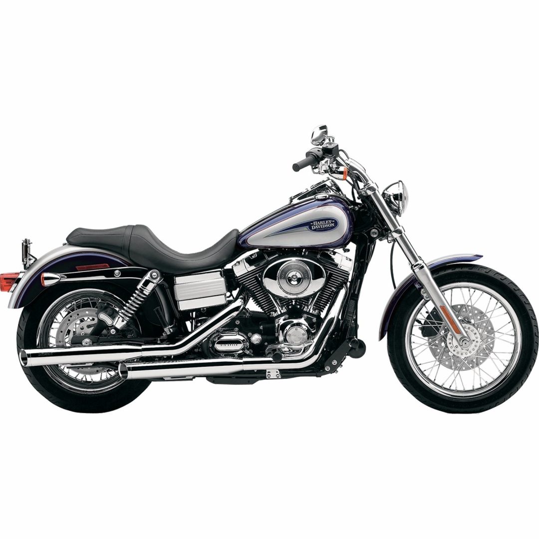 2 SLIP-ON Rund 3 Tum COBRA Slash Cut / Chrome