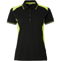 214 Polo w Black/fluoresant yellow M