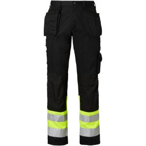 2171 Craftsmen Trousers Black/fluoresant yellow D92