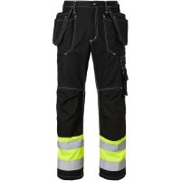 2515 Craftsmen Trousers Hi-Vis Black/fluoresant yellow D92