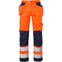 2516 Craftsmen Trousers Fluoresant orange/navy D116