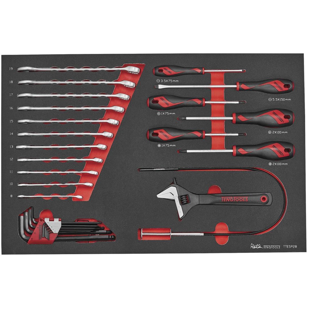 28 delars Verktygssats TTESP28 Teng Tools VERKTYGSSATS EVA 28 DELAR