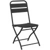 3-delad Fällbar Bistro Set Antracit Stål vidaXL Compact – miniatyr 5