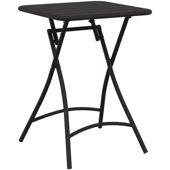 3-delad Fällbar Bistro Set Antracit Stål vidaXL Compact – bild 6