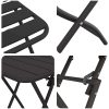 3-delad Fällbar Bistro Set Antracit Stål vidaXL Compact – miniatyr 8
