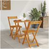 3-delad Hopfällbar Bistro Set Massivt Trä Akacia vidaXL Liten – miniatyr 4