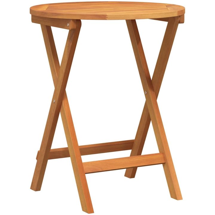 3-delad Hopfällbar Bistro Set Massivt Trä Akacia vidaXL Liten – bild 5