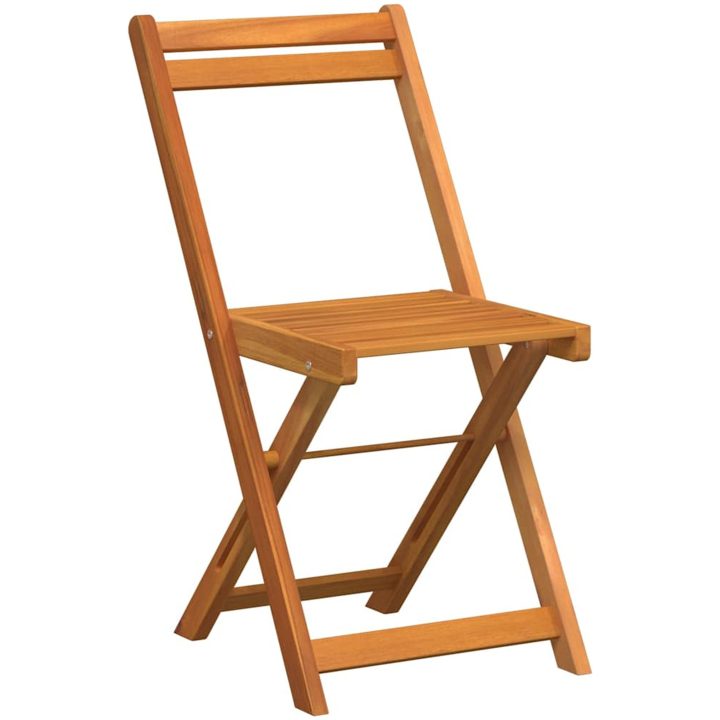 3-delad Hopfällbar Bistro Set Massivt Trä Akacia vidaXL Liten – bild 6