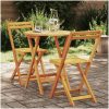 3-delad Hopfällbar Bistro Set Massivt Trä Akacia vidaXL Liten – miniatyr 1