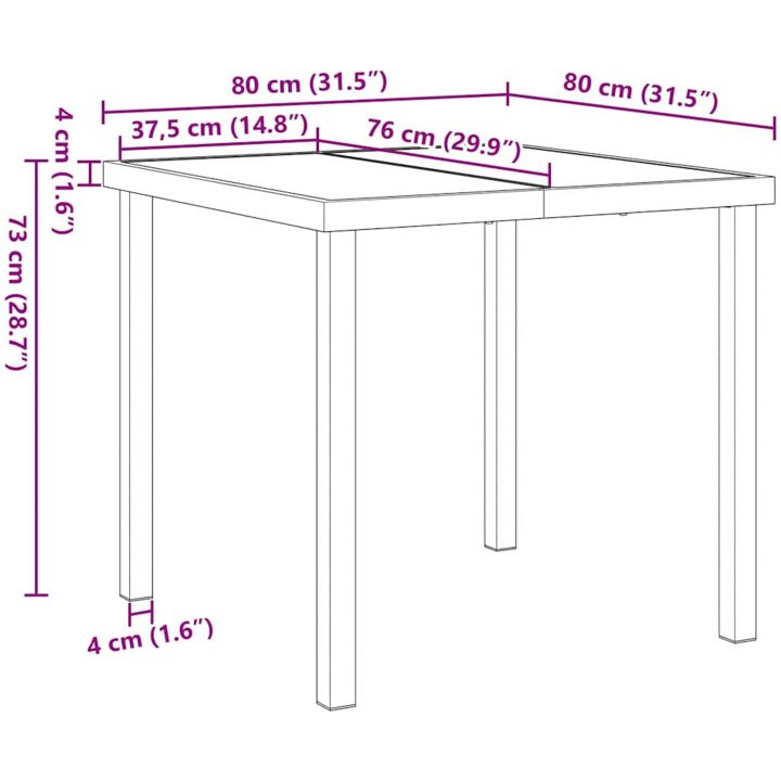 3-delad trädgårdsdining set brun poly-rattan vidaXL 2 - Sits – bild 10