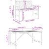 3-delad trädgårdsmöbel i massivt ackaciaträ vidaXL Medium – miniatyr 11