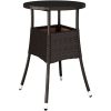 3 Delar Trädgårdsmatbord Brun Poly Rotting vidaXL 60 x 60 x 75 cm – miniatyr 5
