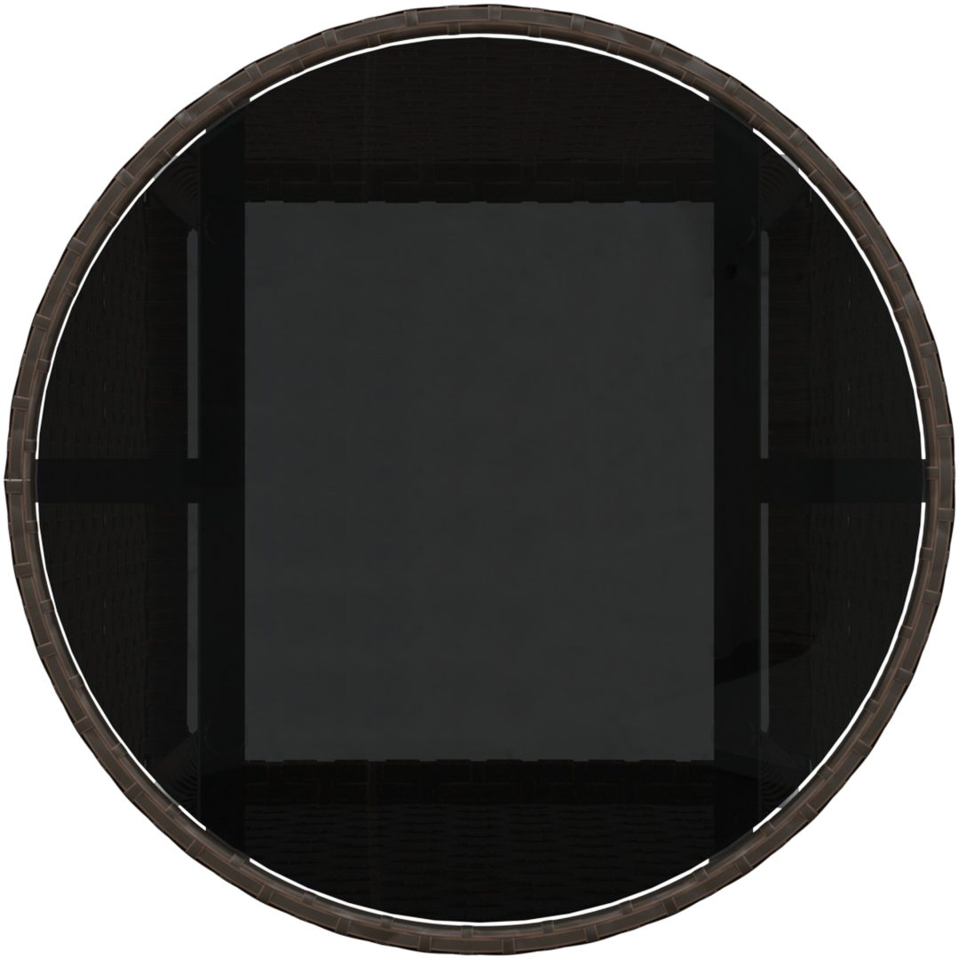 3 Delar Trädgårdsmatbord Brun Poly Rotting vidaXL 60 x 60 x 75 cm – bild 8