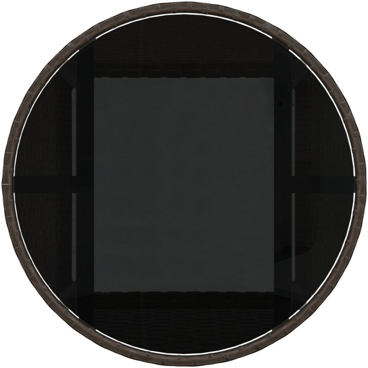 3 Delar Trädgårdsmatbord Brun Poly Rotting vidaXL 60 x 60 x 75 cm – bild 8