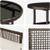 3 Delar Trädgårdsmatbord Brun Poly Rotting vidaXL 60 x 60 x 75 cm – miniatyr 9