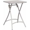 3-delars Fällbart Bistro Set i Beige Stål vidaXL Compact – miniatyr 6