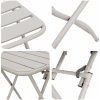 3-delars Fällbart Bistro Set i Beige Stål vidaXL Compact – miniatyr 8