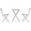 3-delars Fällbart Bistroset Ljus Mint Stål vidaXL Small – miniatyr 7