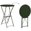 3-delars hopfällbart bistroset i mörkgrön stål vidaXL Compact – miniatyr 10