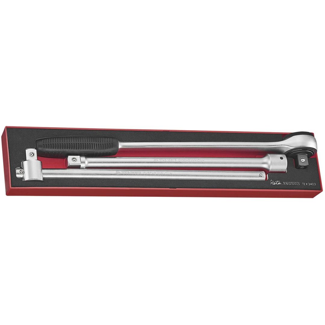 3 delars Hylsverktygssats 3/4tum TEX3403 Teng Tools HYLSVERKTYGSSATS 3/4 TEX3403