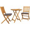 3-delars Trädgårds Bistro Set i Massivt Akaciaträ vidaXL 47 x 38 x 74 cm – miniatyr 3